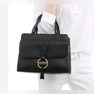 Moschino Black Leather Crossbody Purse…